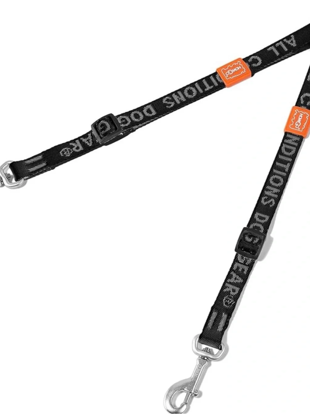 HOWGO Double Dog Leash, Tangle-Free 360 Swivel (Black, Pro M-L Splitter) Individ